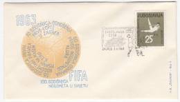 YUGOSLAVIA - 100 Years Of Football In The World, FIFA, Zagreb 1963, Commemorative Seal, Match Yugoslavia - Czech - Other & Unclassified