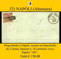 Altamura-00032 - Piego (senza Testo) Diretto A Napoli, Il 20 Maggio 1860. - Naples