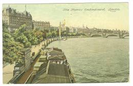 G1193 London - The Thames Embankment - Old Mini Card / Viaggiata 1933 - River Thames