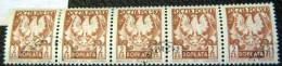 Poland 1951 Postage Due 2zl X5 - Used - Segnatasse