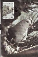 Carte Maximum WWF Mauritius. Pigeon. - Palomas, Tórtolas