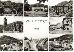 CPSM VILLEFORT (Lozère) - 8 Vues - Villefort