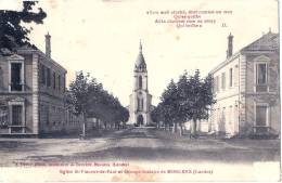 LANDES   - 40  -  MORCENX  église St Vincent De Paul Et Groupe Scolaire - Tache écrite - Morcenx