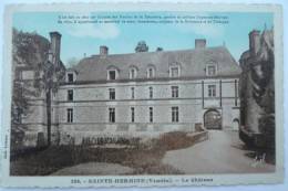 85 : Sainte-Hermine - Le Château - Partiellement Colorisée - Plis D´angles - Sainte Hermine