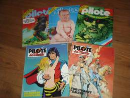 Lot De 5 Magazines Pilote 2 Hors Series N°28bis De 1976et N°53 Bis De1978 Un Pilote N°52de 1978et 2 Pilote N°3et 6 De 19 - Pilote