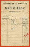 Facture 1939 Entreprise De BATTAGES " RABIER & GOUSSAY " à 41 CONCRIERS - AGRICULTURE - Agricoltura