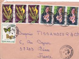 MARCOPHILIE, Lettre, CONGO, Cachet 1981 De BRAZZAVILLE, Fleurs, Papillon/1788 - Sonstige & Ohne Zuordnung