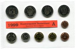 1294 - BUNDESREPUBLIK - 1999 A-J (5 Sätze Kpl.), Stempelglanz // GERMANY - 5 Yearsets 1999 - Mint Sets & Proof Sets