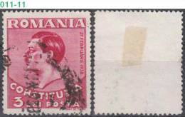 ROMANIA, 1938,  King Carol II, Sc. / Mi. 472 / 549 - Oblitérés