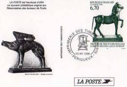 Souvenir Philatelique Offert Par La Poste Aux Reservataires, Imprimerie Des Timbres Perigueux,Tresor Neuvy En Sullias - Pseudo-interi Di Produzione Ufficiale