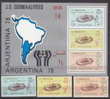 B0891 - SOMALIE Yv N°220/22 + BF ** FOOTBALL - Somalia (1960-...)