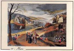 43 MONTFAUCON DU VELAY Collection De12 Tableaux De Grimer, Ecole Flamande Peinture Sur Bois, Mars - Montfaucon En Velay