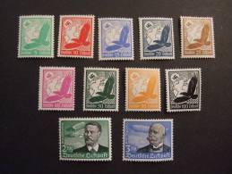 GERMANY  1934  YVERT A 43/53, MICHEL 529/539   MNH ** (see Photo)   (P08-100/015) - Luchtpost & Zeppelin
