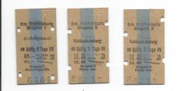 AUTRICHE: Bregenz à Bezau, 3 Tickets De Train Du 11/07/1953 - Europa