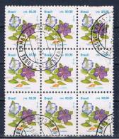 BR Brasilien 1993 Mi 2552 Blüte (Neunerblock) - Used Stamps