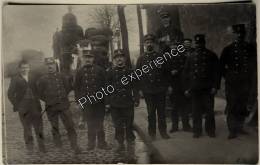 CPA Carte Photo Militaire Gendarme Octroi Chanson 1910 PARIS - Policia – Gendarmería