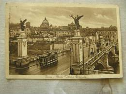 Roma - Ponte Vittorio Emanuelle -tram   D85774 - Bridges