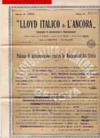 Polizze Assicurative  LLOYD ITALICO & L'ANCORA Con Busta  Originale - Werbung
