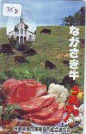 Télécarte JAPON * VACHE (358) COW * KOE * BULL * TAUREAU * KUH * PHONECARD JAPAN * TELEFONKARTE * VACA * TAURUS * - Cows