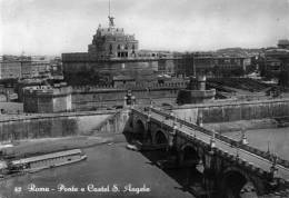 Bellissima   Cartolina  Anni 50          " Roma - Ponte E Castel S.Angelo   " - Castel Sant'Angelo