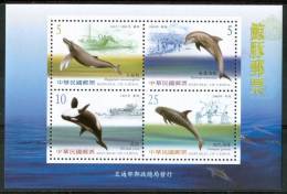 2002 Taiwan Cetacei Cetaceans Pesci Fishes Fische Pissons Block MNH** Spa207 - Wale