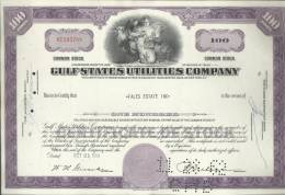 GULF STATES UTILITIES COMPANY - 100 SHARES - 21.10.1958 - 2 SCANS - G - I