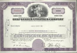 GULF STATES UTILITIES COMPANY - 100 SHARES - 21.10.1958 - 2 SCANS - G - I