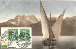 AK  Barque Du Léman  (Tellknaben Abart)         1912 - Variétés