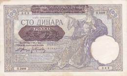 SERBIA  -  100 DINARA   --  1941   --  WW2 - Serbia