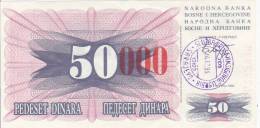REPUBLIKA BOSNA I HERCEGOVINA  -  50 DIN. --  1992  -  STEMPEL SARAJEVO  -  UNC - Bosnie-Herzegovine