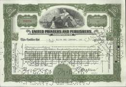 UNITED PRINTERS AND PUBLISHERS - 4 SHARES - 18.09.1942 - 2 SCANS - S - V