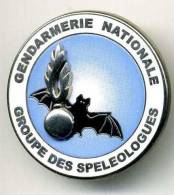 INSIGNE GENDARMERIE NATIONALE LE GROUPE DES SPELEOLOGUES (CHAUVES SOURIS)  ARTHUS BERTRAND HOMOLOGUE GNS 009 - Police & Gendarmerie