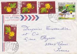 MARCOPHILIE, Lettre, CONGO, Cachet 1979 De OUESSO, Fleur, Grue Couronnée/1802 - Autres & Non Classés