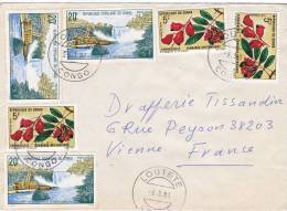 MARCOPHILIE, Lettre, CONGO, Cachet 1981 De LOUTETE, Fleur, Barrage/1804 - Sonstige & Ohne Zuordnung