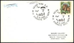PARACHUTING - ITALIA PISA 1985 - GIORNATE DELL´ARIA - TORRE DI PISA - CARD - Paracadutismo