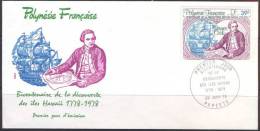 FR.POLYNESIE -  JAMES COOK - SHIPS - FDC - 1978 - Explorateurs