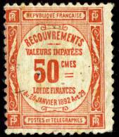 Frankreich Portomarke Mi.N° P 39 Maury/Dallay N° 47 * Ungebraucht Mit Falzrest,, - 1859-1959 Neufs