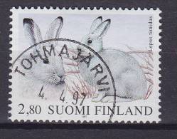 Finland 1997 Mi. 1380   2.80 M Schneehase Snow Hare JÄRVI Cancel !! - Gebruikt