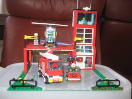 Lego 6571 Caserne Sapeurs-Pompiers Avec Plan 100 % Complet - Lego System