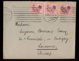 Ägypten Egypt 1924 Cover 3 Overprint Stamps Nice - Cartas & Documentos