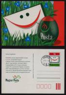 1995 - HUNGARY - EASTER EGG -  STATIONERY - POSTCARD - First DAY FDC - Easter