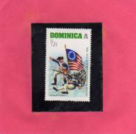 DOMINICA 1976 UNITED STATES INDEPENDENCE BICENTENNIAL BICENTENARIO INDIPENDENZA USA STATI UNITI 1/2c MNH - Dominica (...-1978)