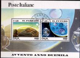 PIA - ITALIA - 2000 : Avvento Dell' Anno 2000 "Il Passato - Il  Futuro"  - (Yv Bf 22) - Blokken & Velletjes