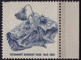 1969 - Tatra National Park - Slovakia - Czech - FLOWER - CINDRELLA / LABEL / VIGNETTE - Etichette Di Fantasia