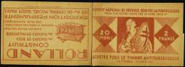 Unkomplettes Markenheftchen Mit 9  Briefmarken  Aus Dem Jahr 1927/28  **  Comité National De Défense Contre La Tuberculo - Commemoratives