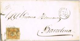 0111. Carta Entera ZARAGOZA 1861. Fechador Tipo II Y Rueda Carreta 15 - Lettres & Documents