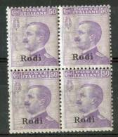 1912 Egeo (Rodi) 50c. Gomma Integra** - Aegean (Rodi)