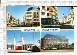 LANNEMEZAN -  Souvenir -  4 Vues : Rue Alsace & Lorraine - L'Entrée Du Stade - L' Hôtel Des Postes - - Lannemezan