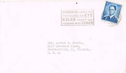 0125. Carta BRUXELLES (Belgica) 1956, Charbon, Kolen - Covers & Documents