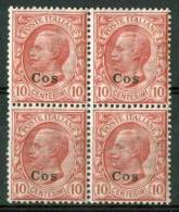 1912 Egeo (Coo) 10c. Gomma Integra** - Egée (Coo)